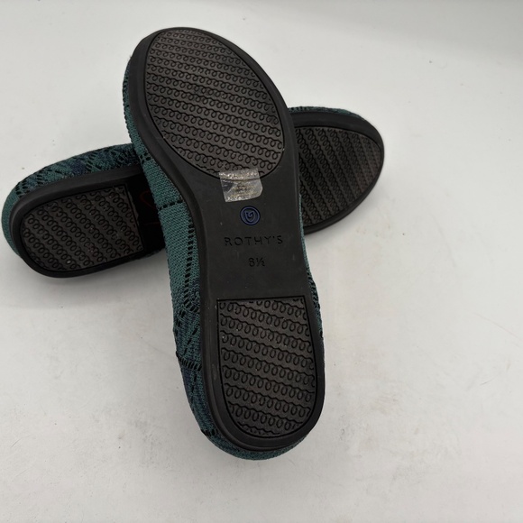 Rothy’s The Lounge Loafer In Preppy Plaid Green and Blue Size 6.5 retired flats - Picture 7 of 11